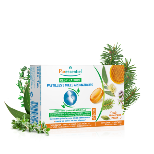 Respiratory Lozenges with 3 Aromatic Honeys